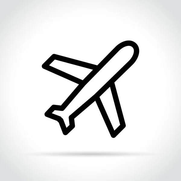 Airplane icon on white background — Stock Vector