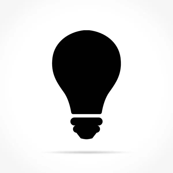 Light bulb icon on white background — Stock Vector