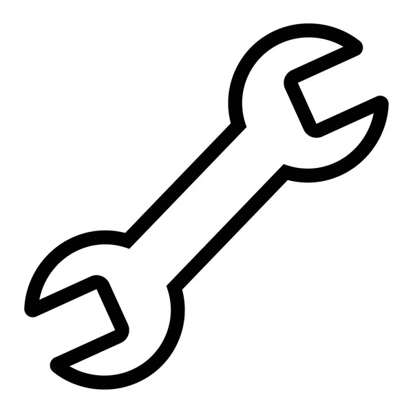 Icona della chiave inglese su sfondo bianco — Vettoriale Stock