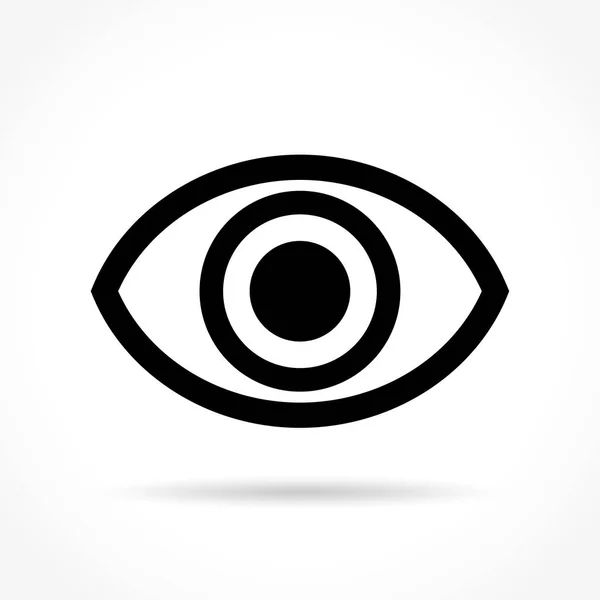 Icono del ojo sobre fondo blanco — Vector de stock