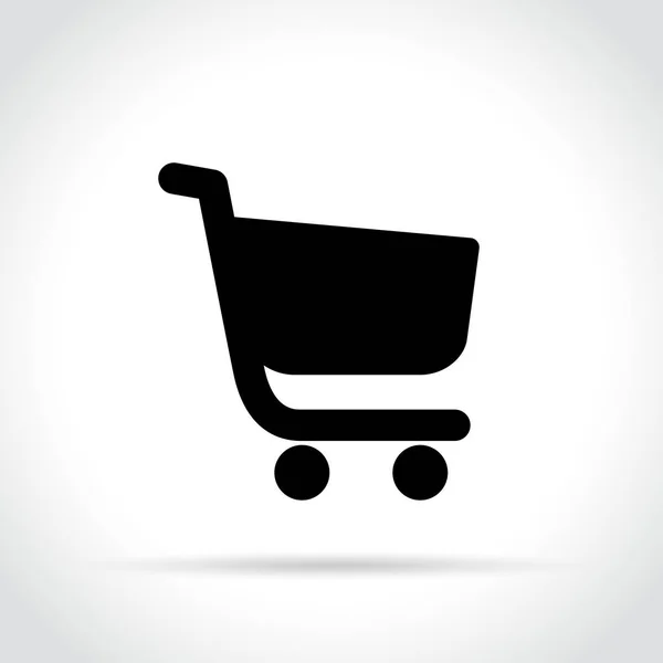 Ícone do carrinho de compras no fundo branco — Vetor de Stock