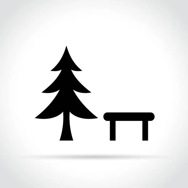 Koncept stůl a strom — Stockový vektor