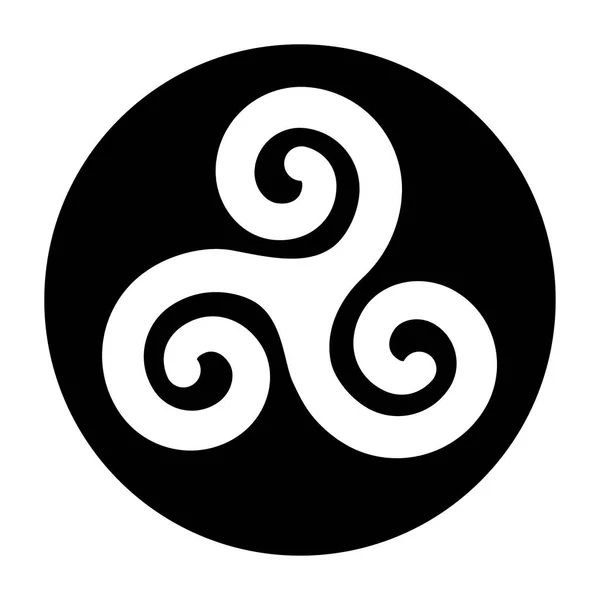 Tryskel black circle icon — Stock Vector