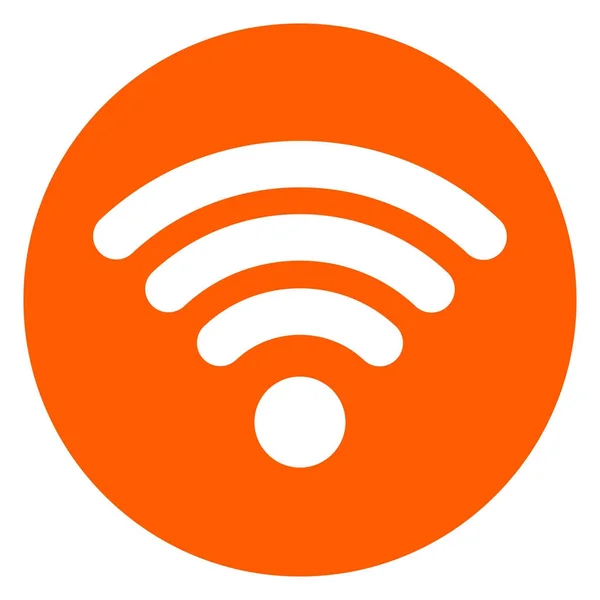 WiFi cirkel oranje pictogram — Stockvector