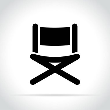 Beyaz arka plan üzerinde sandalye simgesi