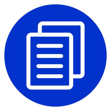 Kağıt mavi daire simgesi