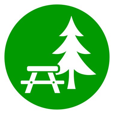 piknik masa yeşil simge