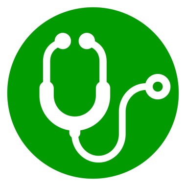 stetoskop yeşil daire simgesi