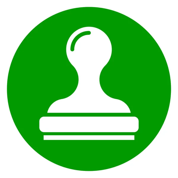 Sello icono círculo verde — Vector de stock