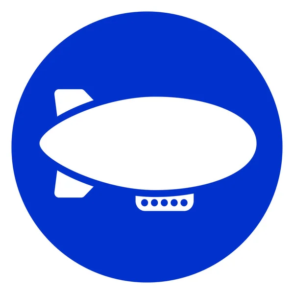 Airship cercle bleu icône — Image vectorielle