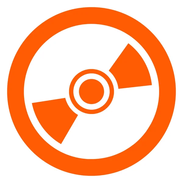 Disc orange circle icon — Stock Vector