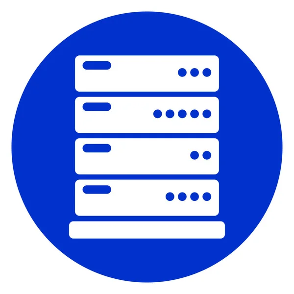 服务器蓝色圆圈图标 — 图库矢量图片