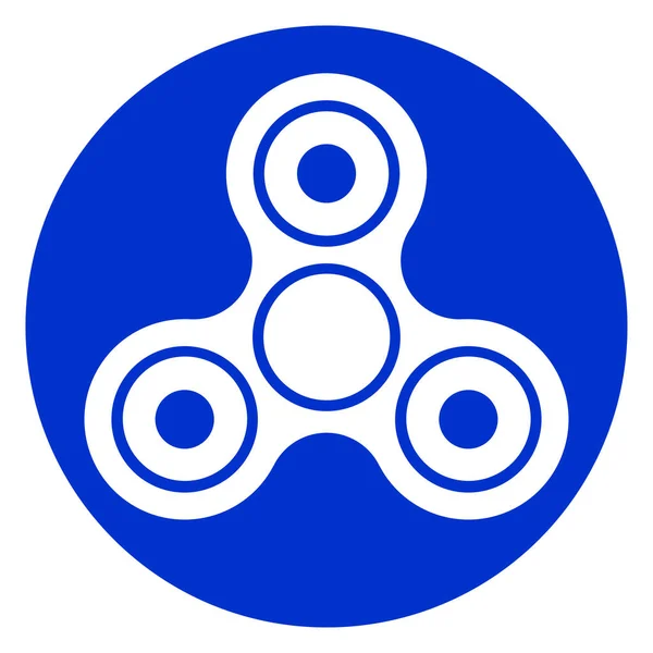 Fidget spinner icono azul — Vector de stock