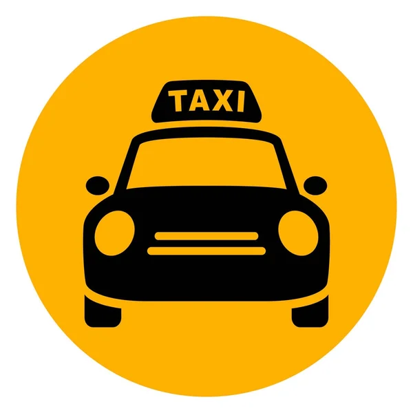 Taxi kör sárga ikon — Stock Vector