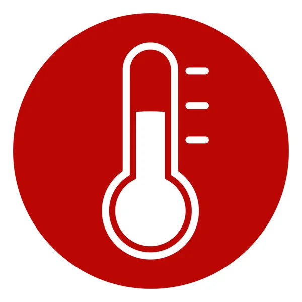 온도계 원형 아이콘 디자인 — 스톡 벡터