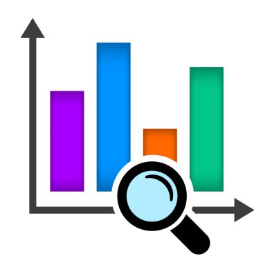 grafik kavramı simgesi beyaz arka plan üzerinde