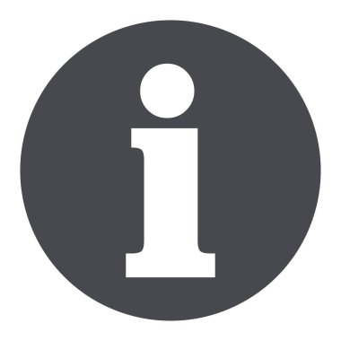 bilgi gri daire simgesi