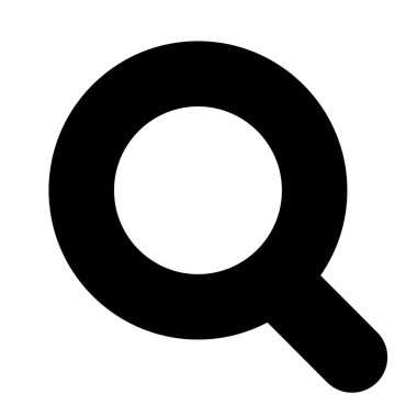 Beyaz arkaplanda büyütme cam simgesi