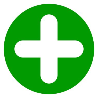 artı işareti yeşil daire simgesi