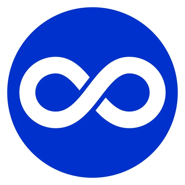 Icône cercle bleu infini — Image vectorielle
