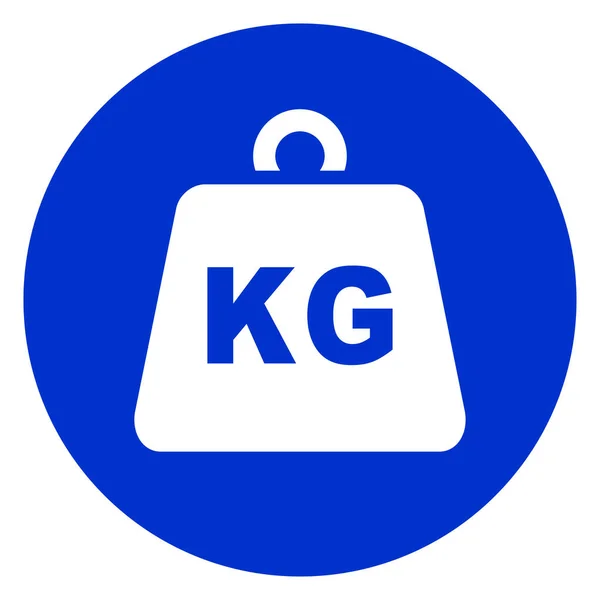 Gewicht blauer Kreis Symbol — Stockvektor