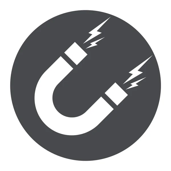 Magneet cirkel pictogram concept — Stockvector