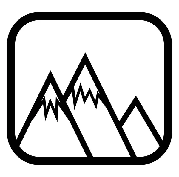 Значок горы на белом фоне — стоковый вектор