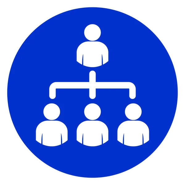 Pictogram van de blauwe cirkel van de organisatie — Stockvector