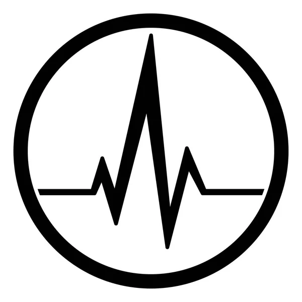 Ícone de pulso no fundo branco —  Vetores de Stock