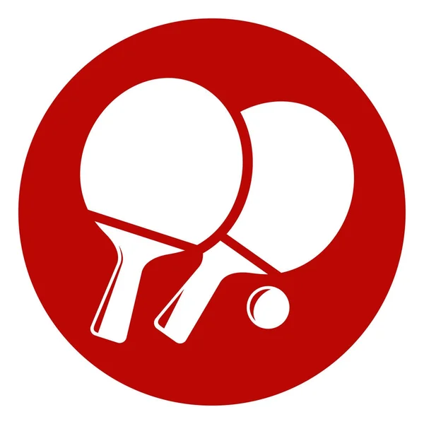 Tischtennis-Kreis-Ikone — Stockvektor