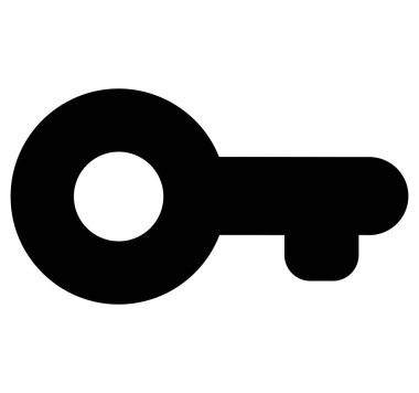 Beyaz arkaplanda anahtar simgesi