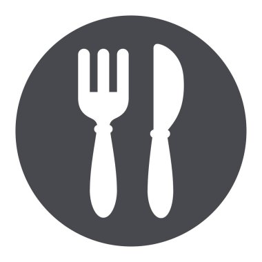 çatal ve bıçak daire simgesi