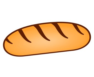 ekmek beyaz arkaplanda