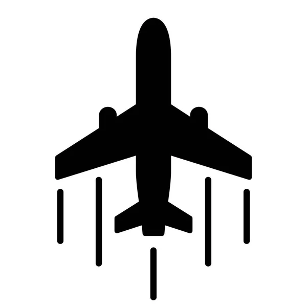 Flugzeug-Symbol auf weißem Hintergrund — Stockvektor