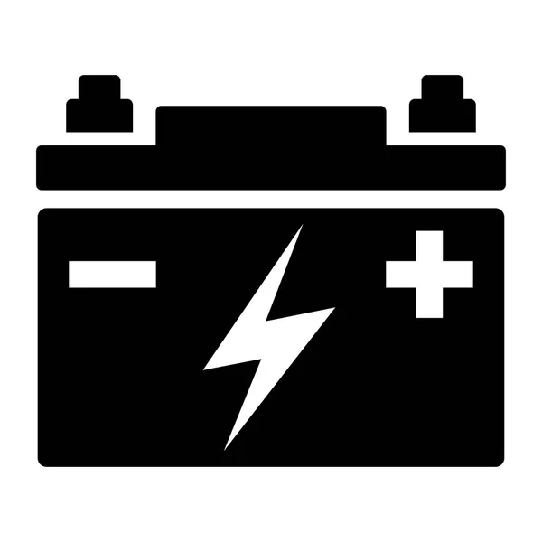 Auto batterij pictogram op witte achtergrond — Stockvector