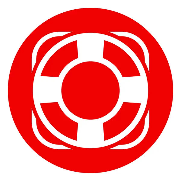 救命浮き輪の赤丸のアイコン — ストックベクタ