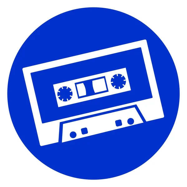 Pictogram van de cirkel van de audio-tape — Stockvector