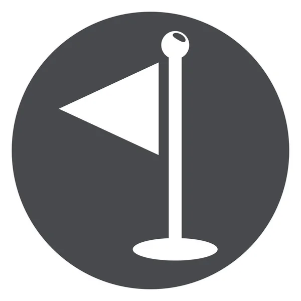 Vlag cirkel grijs pictogram — Stockvector