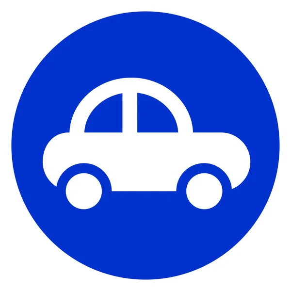 Auto blauer Kreis Symbol — Stockvektor
