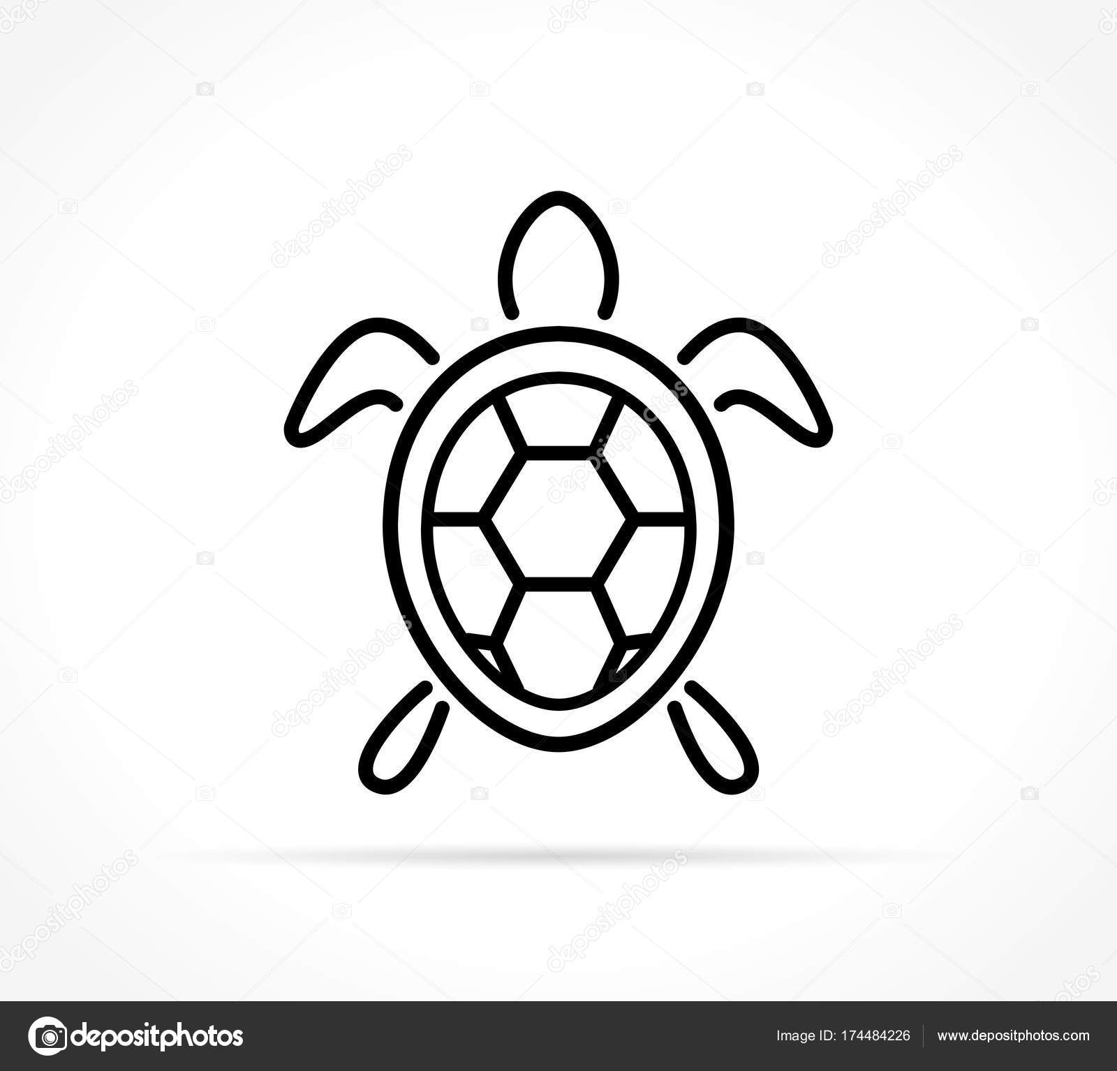 Turtle Icon On White Background Stock Vector C Nickylarson