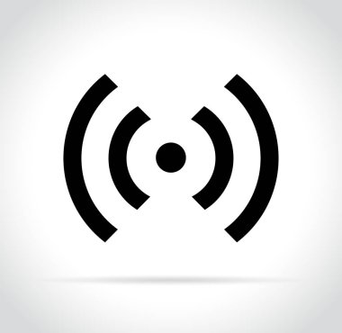 Beyaz arkaplanda wifi simgesi