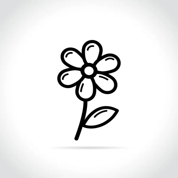 Ícone de flor no fundo branco —  Vetores de Stock