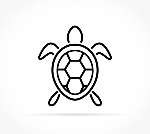 Icône de tortue sur fond blanc — Image vectorielle
