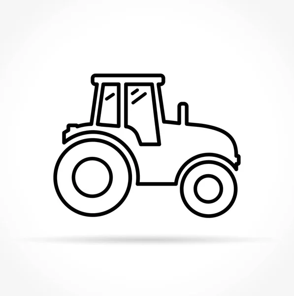 Icono del tractor sobre fondo blanco — Archivo Imágenes Vectoriales