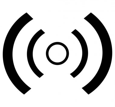 Beyaz arka plan dalga simgesini