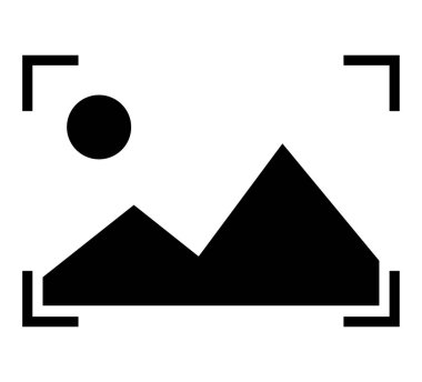 Beyaz arkaplanda resim simgesi