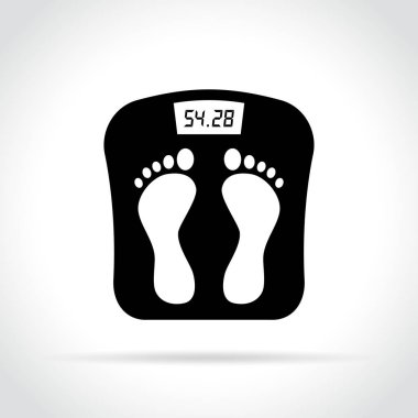 kat ölçek simgesi beyaz arka plan üzerinde