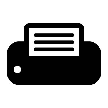 Beyaz arkaplanda yazıcı simgesi