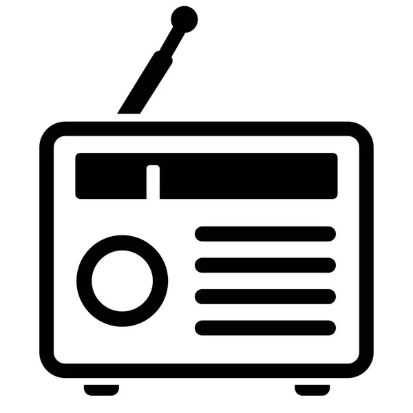 Radio ikon på vit bakgrund — Stock vektor