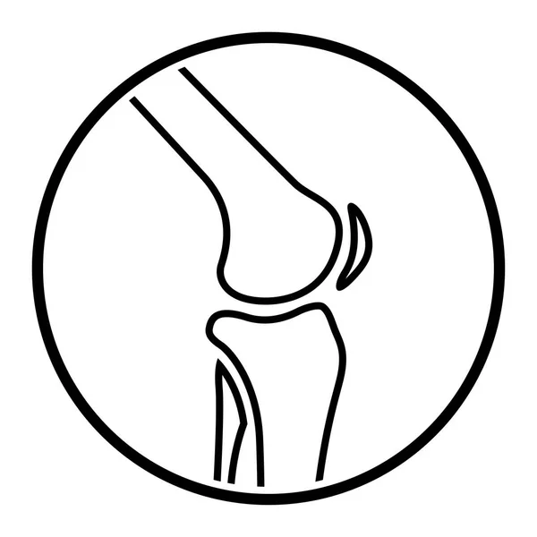 Icono de rodilla articulada sobre fondo blanco — Archivo Imágenes Vectoriales